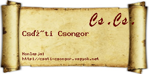 Csáti Csongor névjegykártya