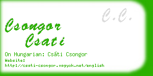 csongor csati business card