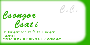 csongor csati business card